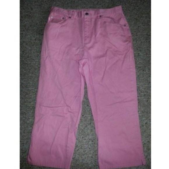 RALPH LAUREN Pink Capri Length Jeans Ladies Size 8